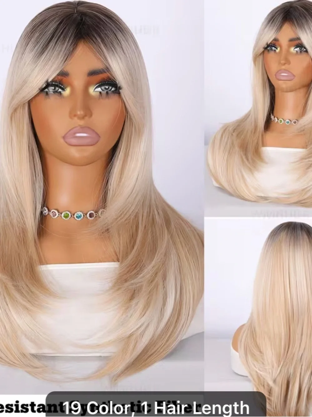 Blonde Layered Women’s Hair Wig - Natural Long Blonde Style